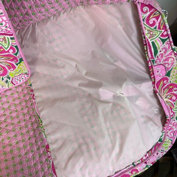 Vera Bradley Pink and Green Patterned Large Quilted Garment Bag - Picture 9 of 11